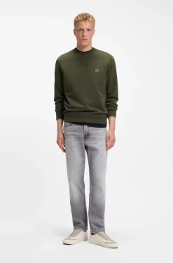 Sweatshirt aus Baumwoll-Terry mit Logo-Patch