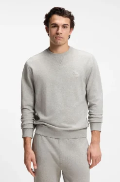 Sweatshirt aus Baumwoll-Terry mit Logo-Patch