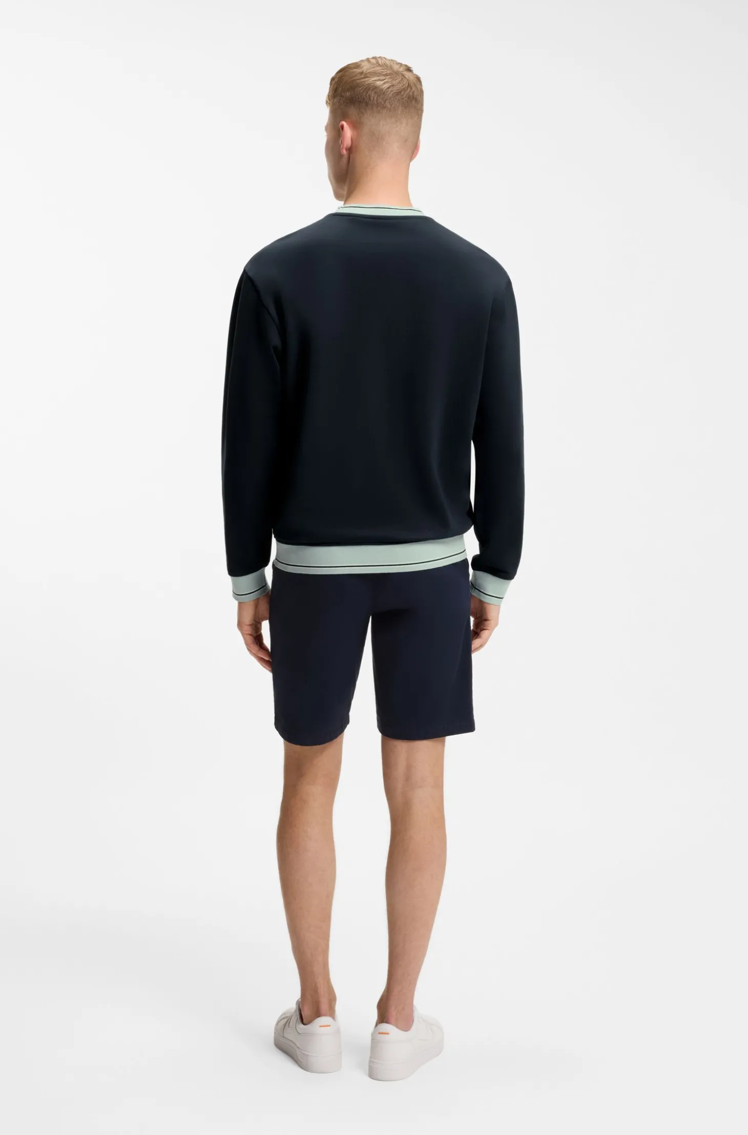 Sweatshirt aus Baumwoll-Terry mit Kontrast-Details