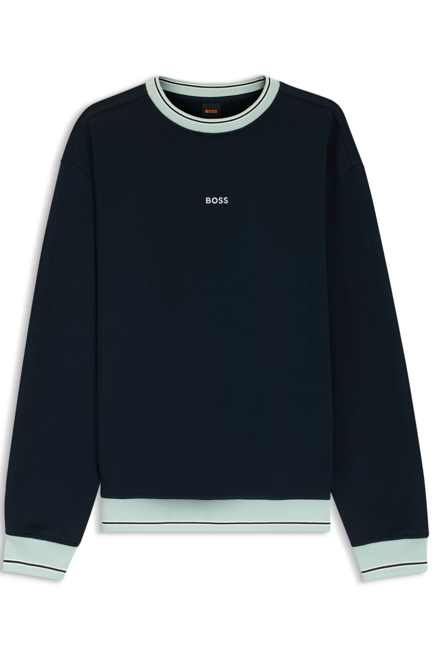Sweatshirt aus Baumwoll-Terry mit Kontrast-Details