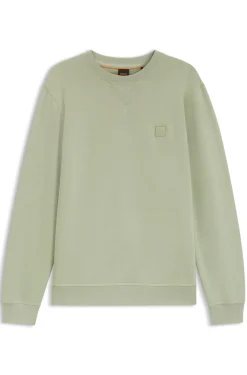 Sweatshirt aus Baumwoll-Terry mit Logo-Patch