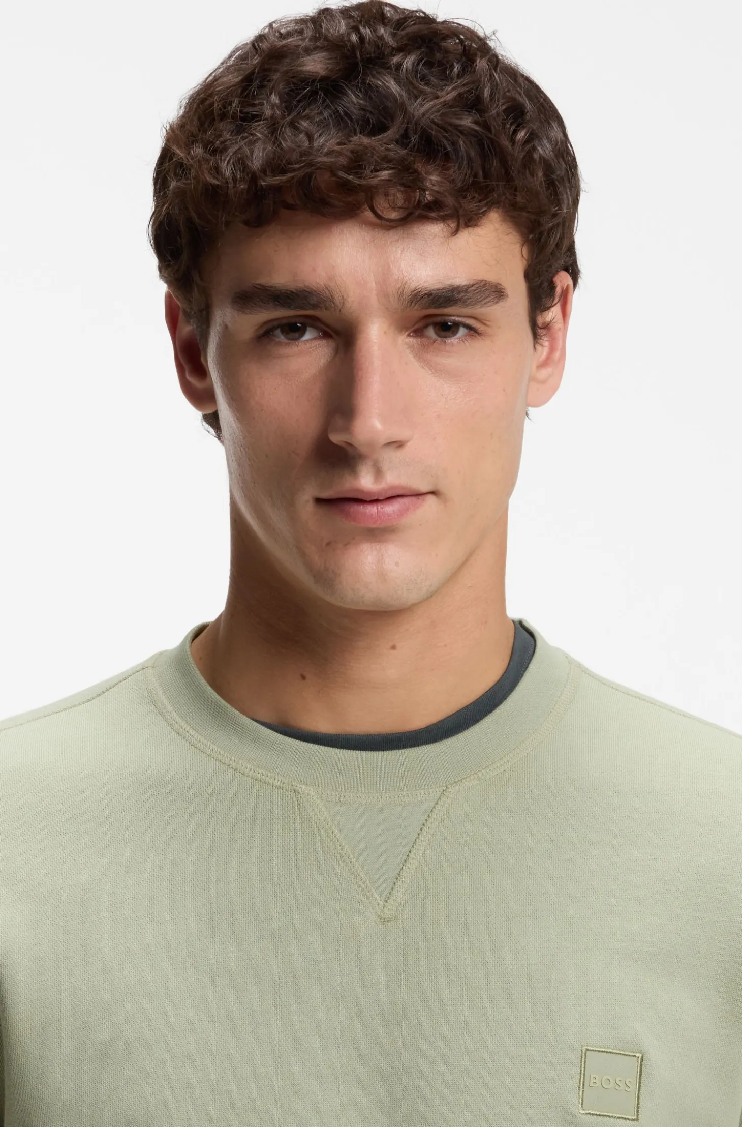 Sweatshirt aus Baumwoll-Terry mit Logo-Patch