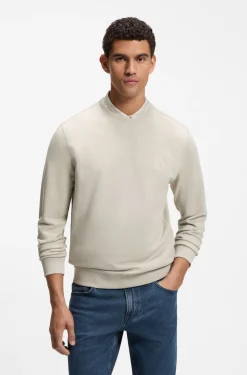 Sweatshirt aus Baumwoll-Terry mit Logo-Patch