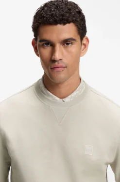 Sweatshirt aus Baumwoll-Terry mit Logo-Patch