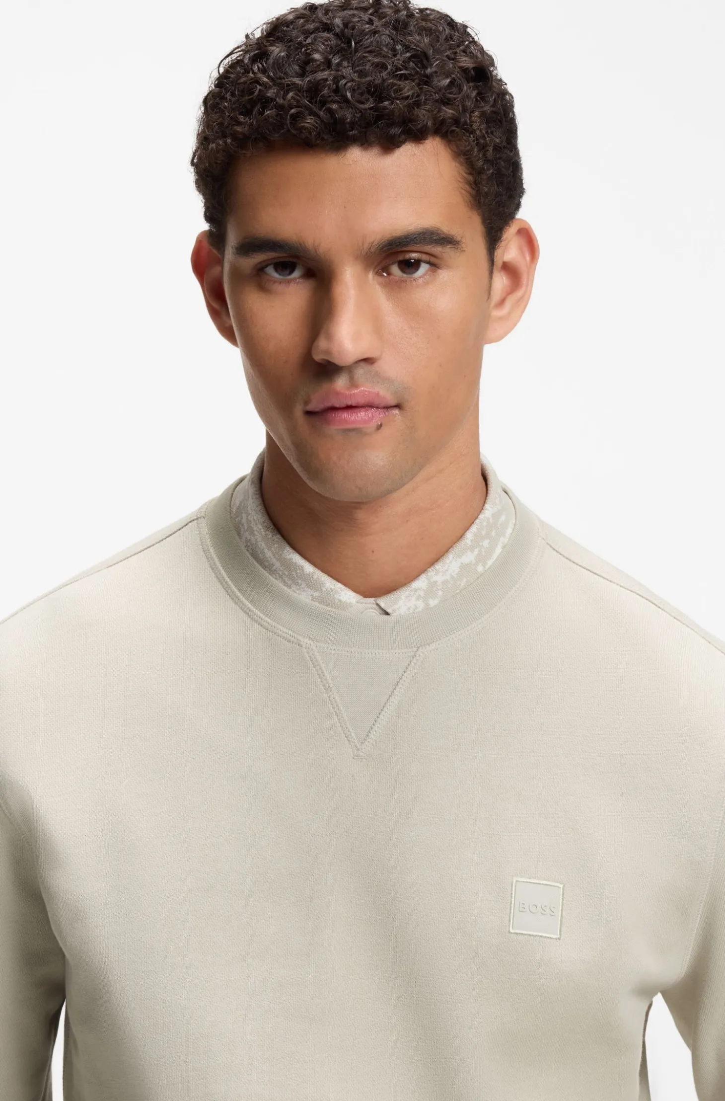 Sweatshirt aus Baumwoll-Terry mit Logo-Patch