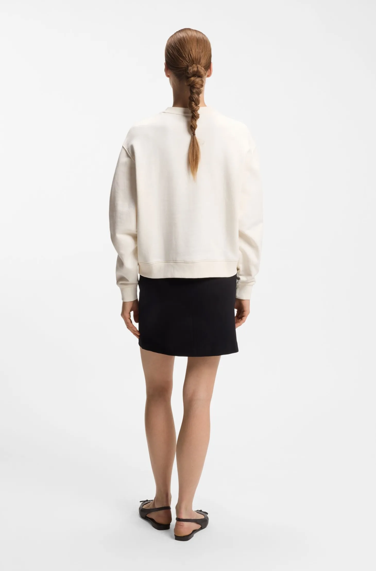 Sweatshirt aus Baumwoll-Terry mit Logo-Stickerei