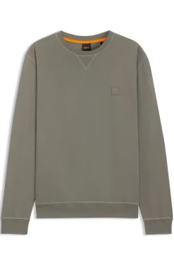 Sweatshirt aus Baumwoll-Terry mit Logo-Patch