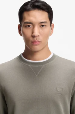Sweatshirt aus Baumwoll-Terry mit Logo-Patch