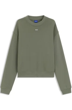 Sweatshirt aus Baumwoll-Terry mit Logo-Badge