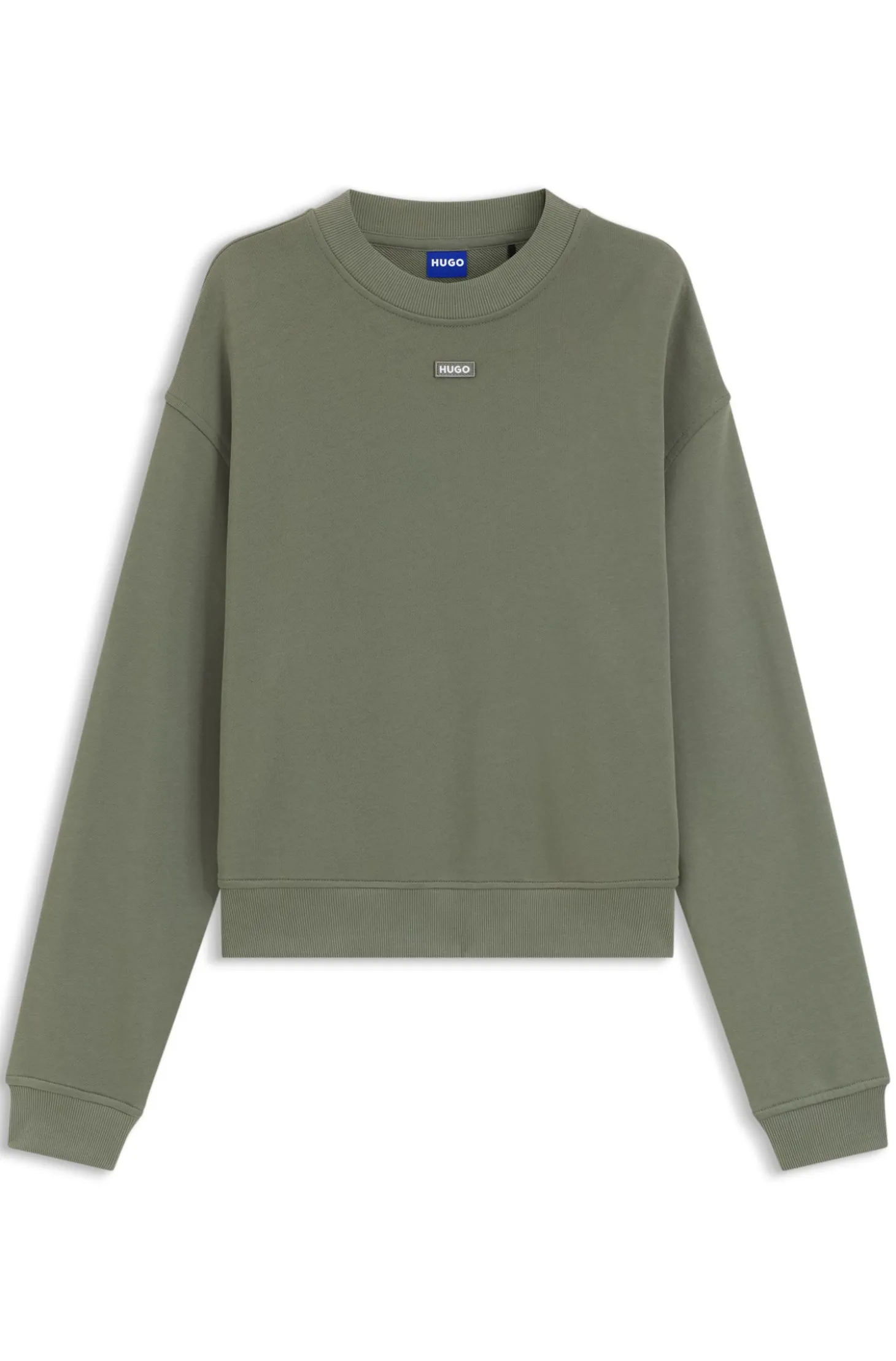 Sweatshirt aus Baumwoll-Terry mit Logo-Badge