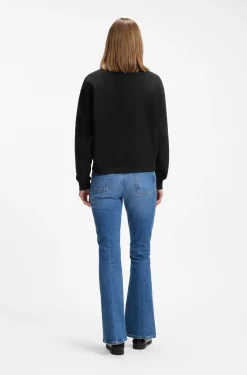 Sweatshirt aus Baumwoll-Terry mit Stack-Logo-Stickerei