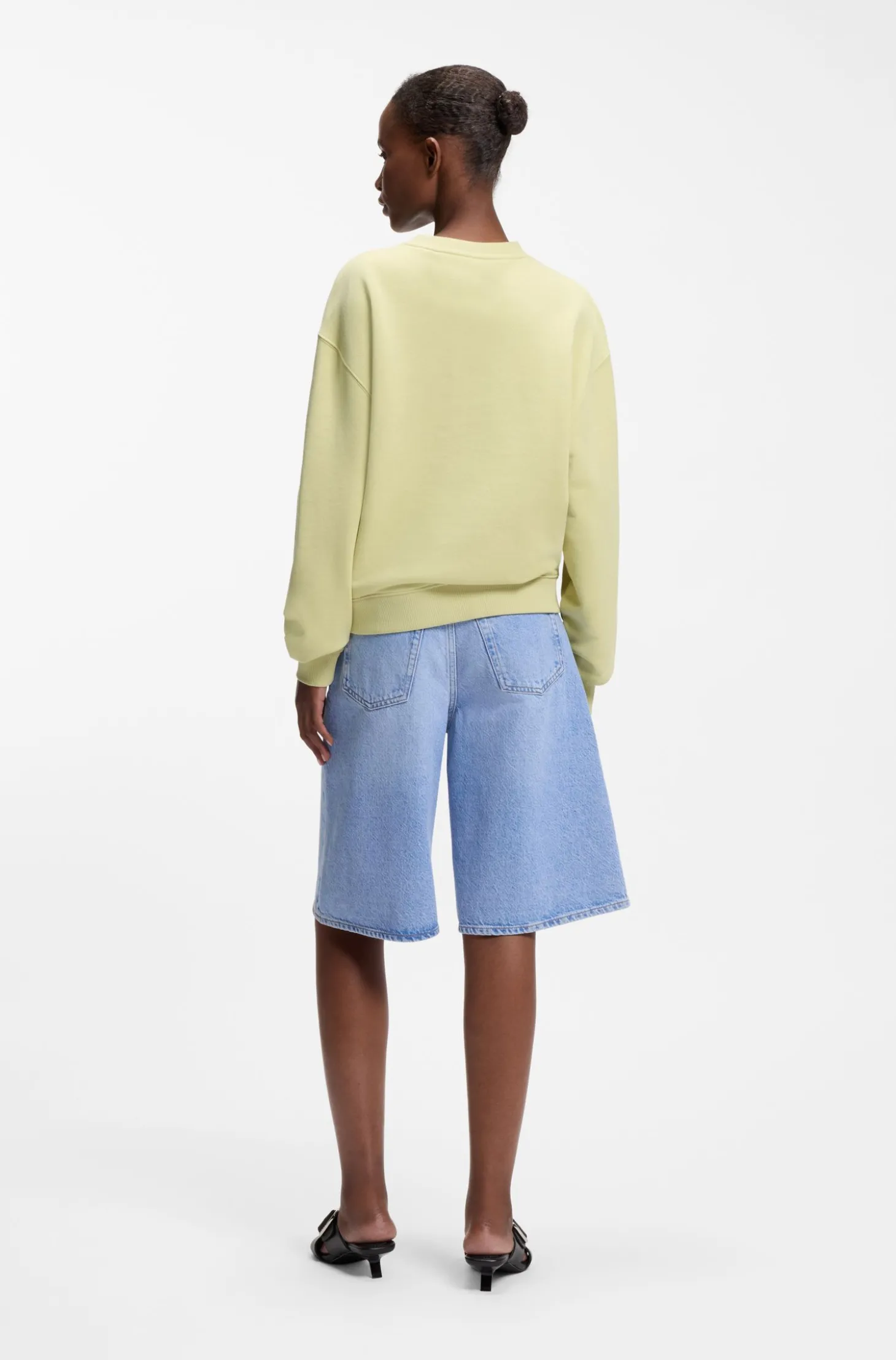 Sweatshirt aus Baumwoll-Terry mit Logo-Stickerei
