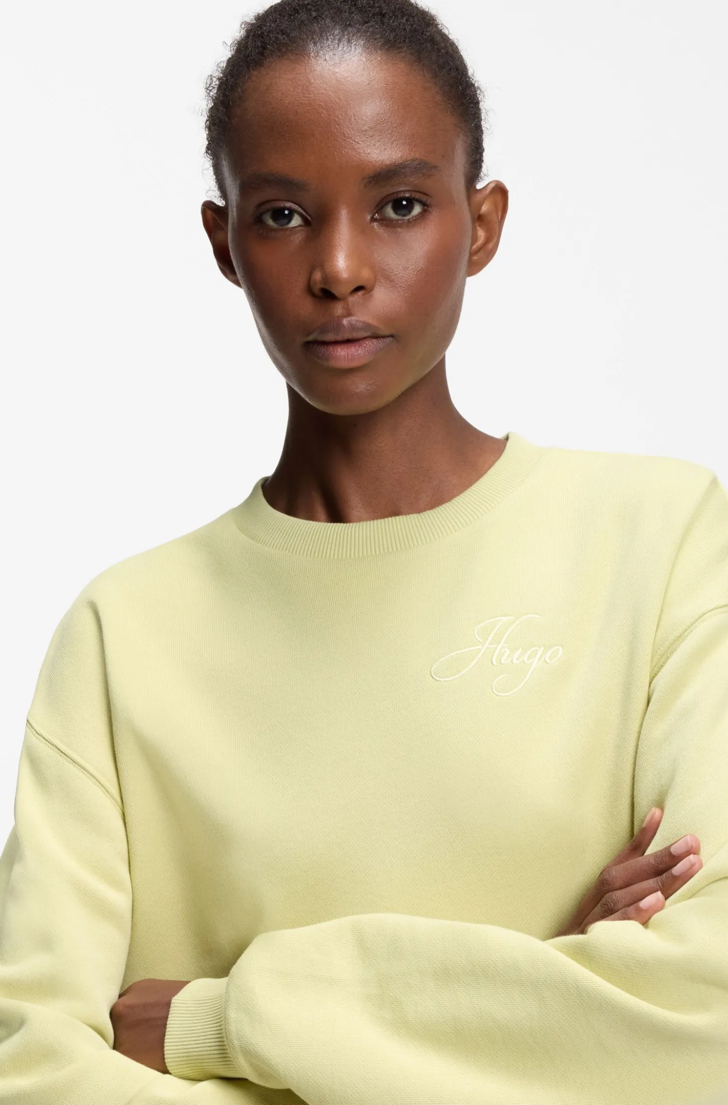 Sweatshirt aus Baumwoll-Terry mit Logo-Stickerei