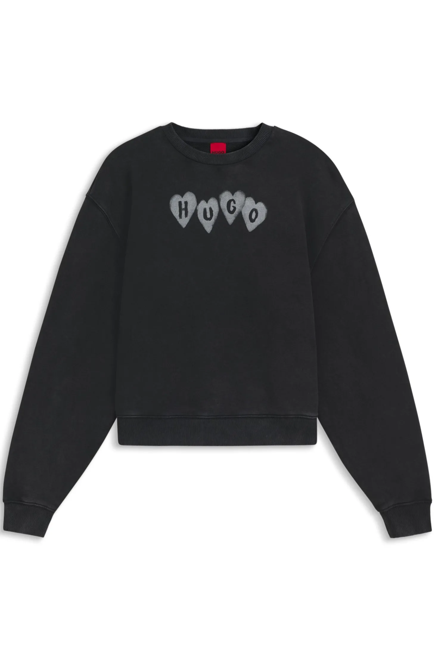 Sweatshirt aus Baumwoll-Terry mit Herz-Logo