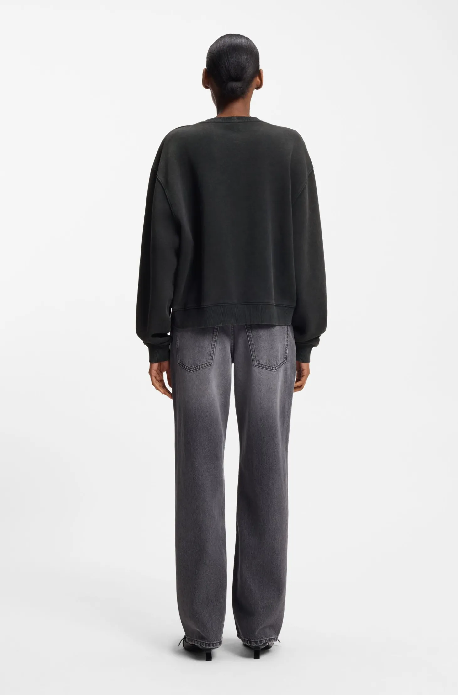 Sweatshirt aus Baumwoll-Terry mit Herz-Logo