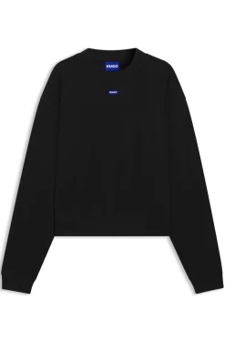 Sweatshirt aus Baumwoll-Terry mit Logo-Badge