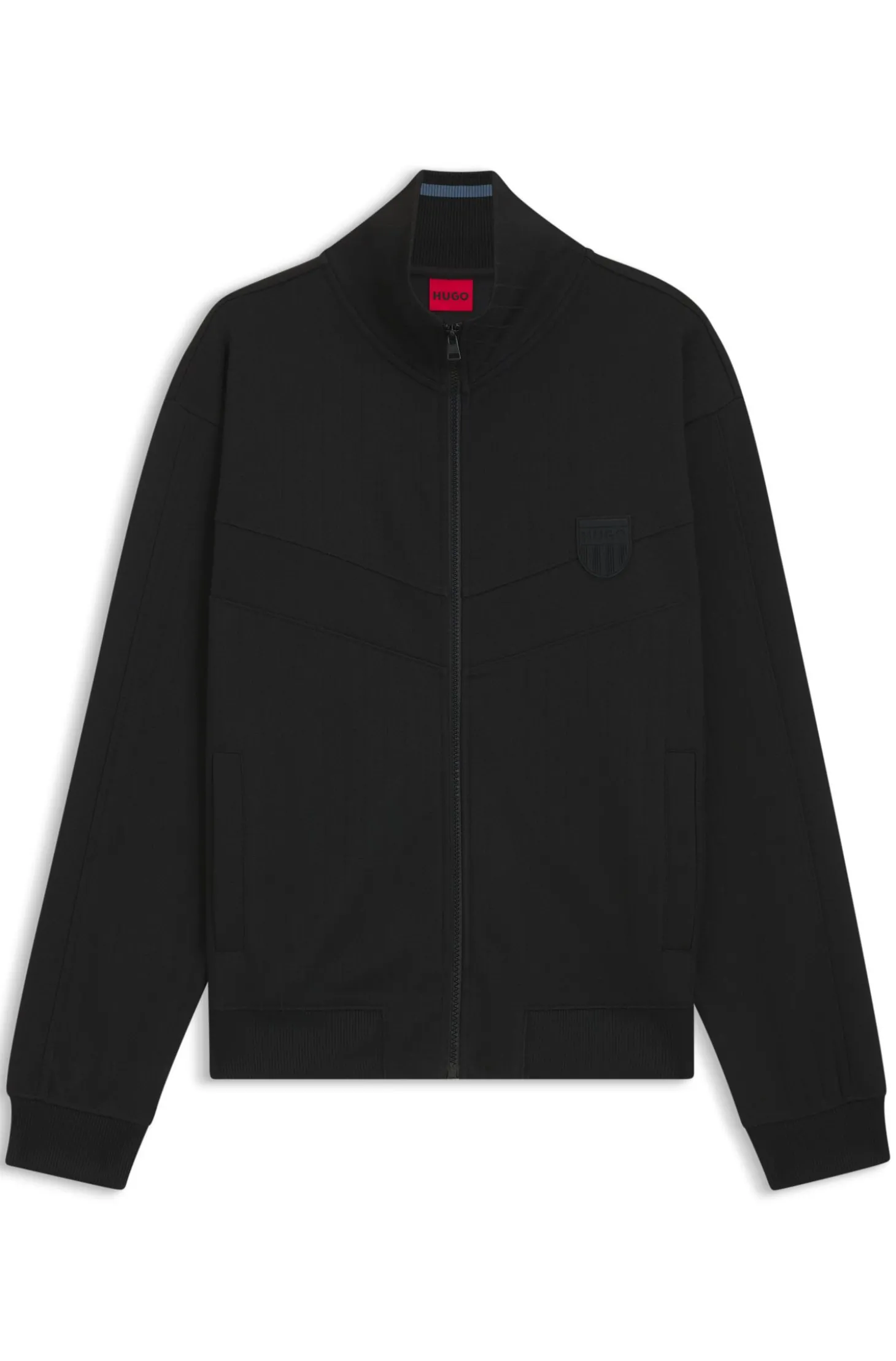 Sweatshirt aus einem Baumwoll-Mix mit Drop-Needle-Streifen