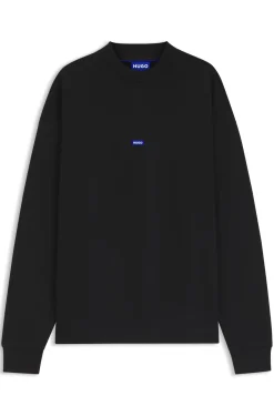 Sweatshirt aus reiner Baumwolle mit Logo-Aufnäher