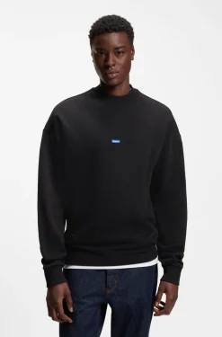 Sweatshirt aus reiner Baumwolle mit Logo-Aufnäher