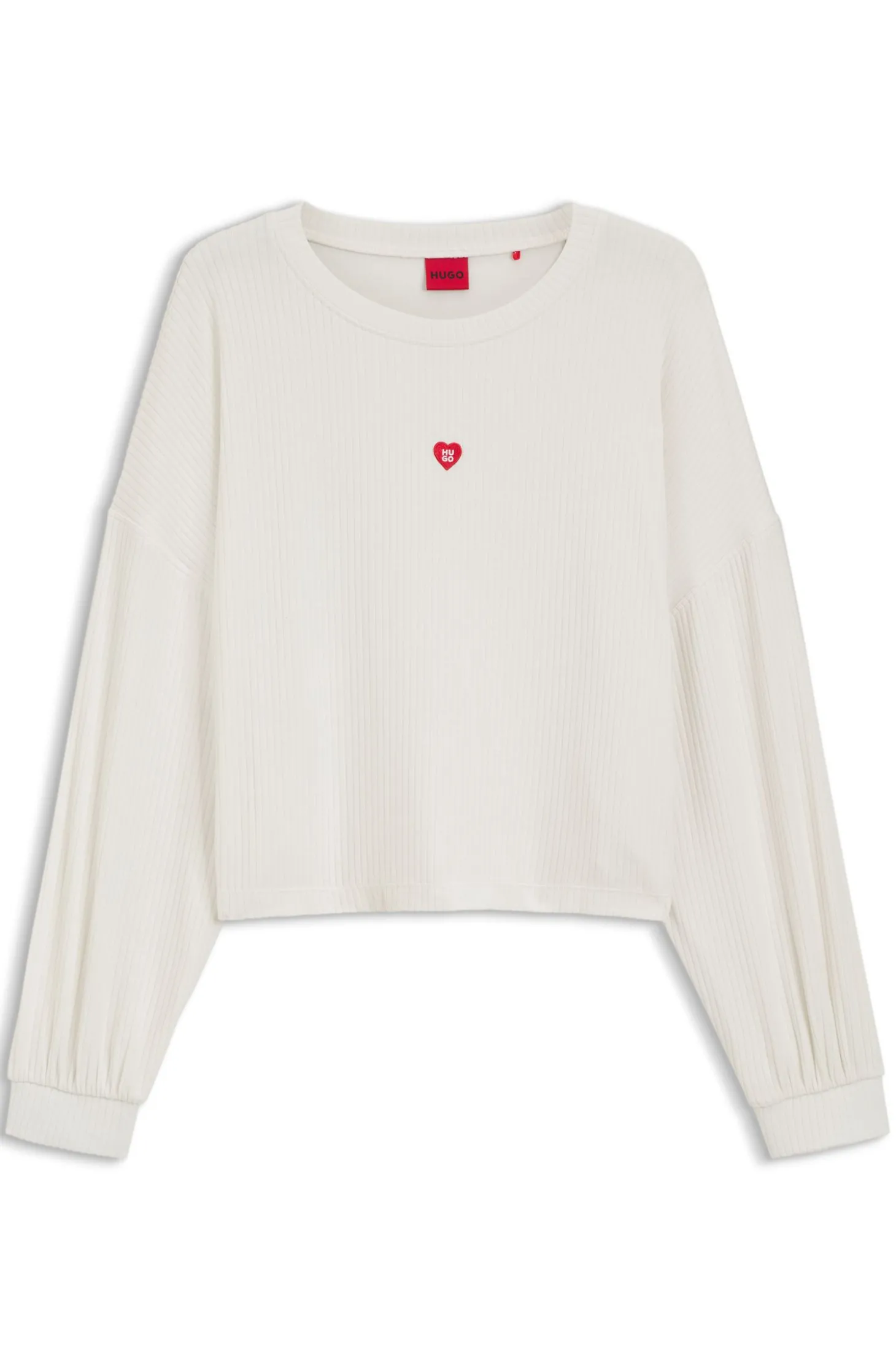 Sweatshirt aus Stretch-Modal mit Herz-Logo