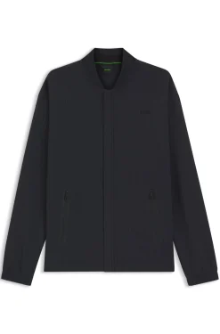 Sweatshirt mit Waffelstruktur und eingefassten Reißverschlüssen