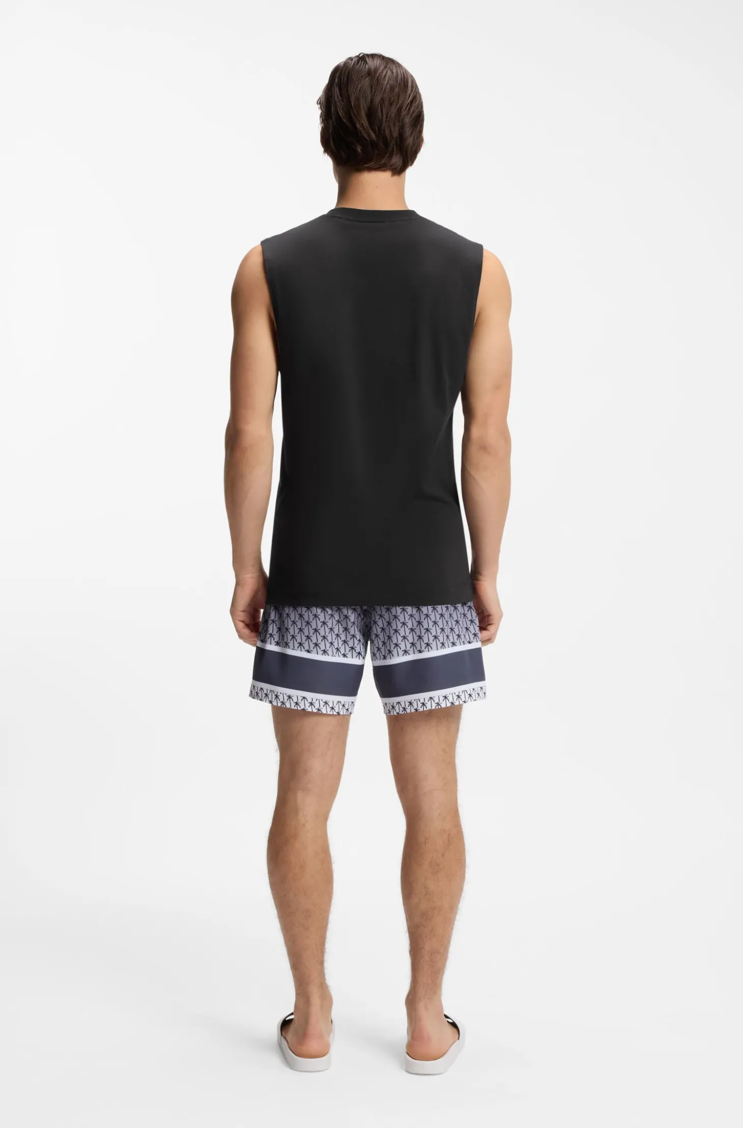 Tanktop aus Baumwoll-Jersey mit Logo-Print