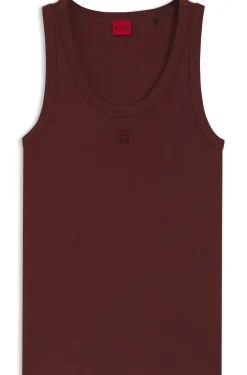 Tanktop aus Baumwoll-Mix mit Stack-Logo-Stickerei