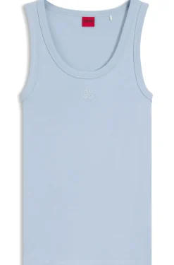 Tanktop aus Baumwoll-Mix mit Stack-Logo-Stickerei