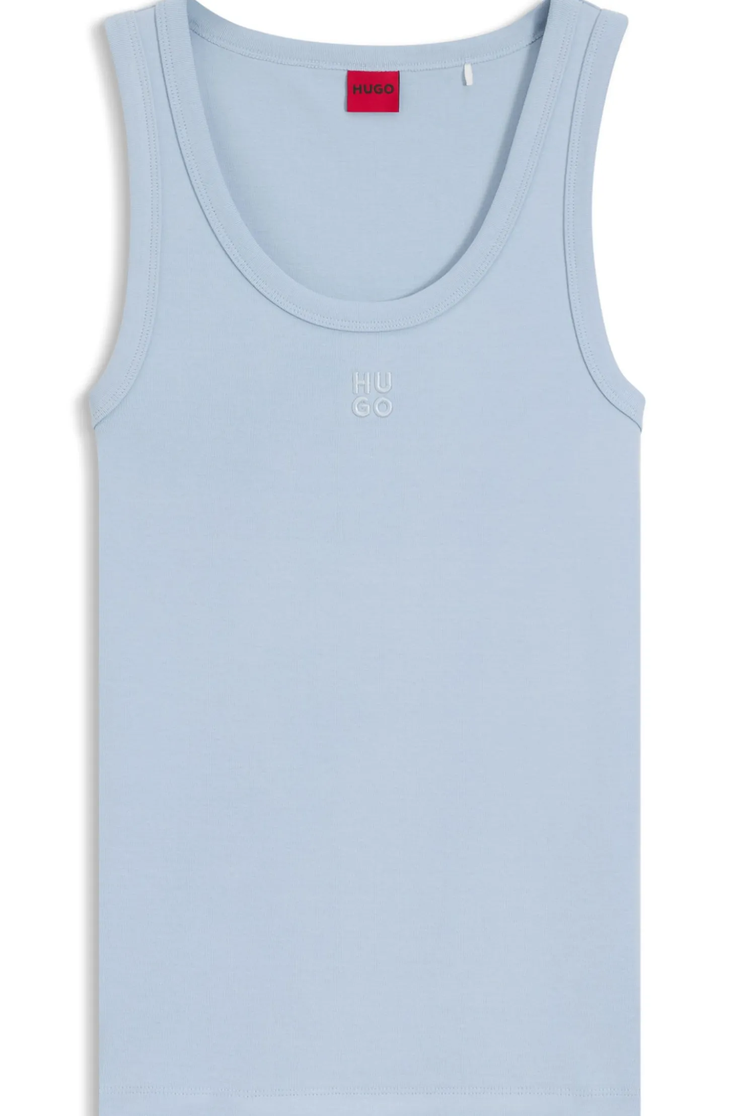 Tanktop aus Baumwoll-Mix mit Stack-Logo-Stickerei