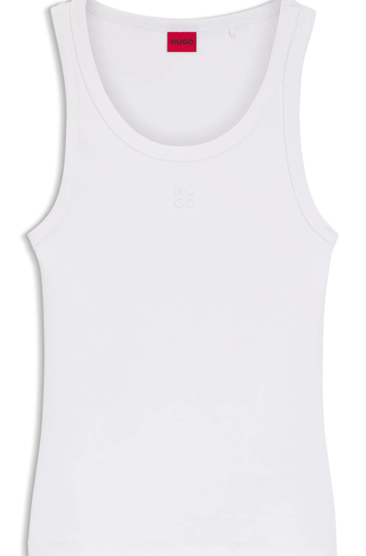 Tanktop aus Baumwoll-Mix mit Stack-Logo-Stickerei