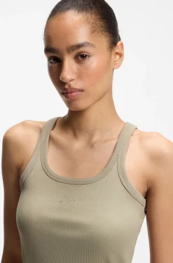 Tanktop aus Stretch-Baumwolle mit Racerback