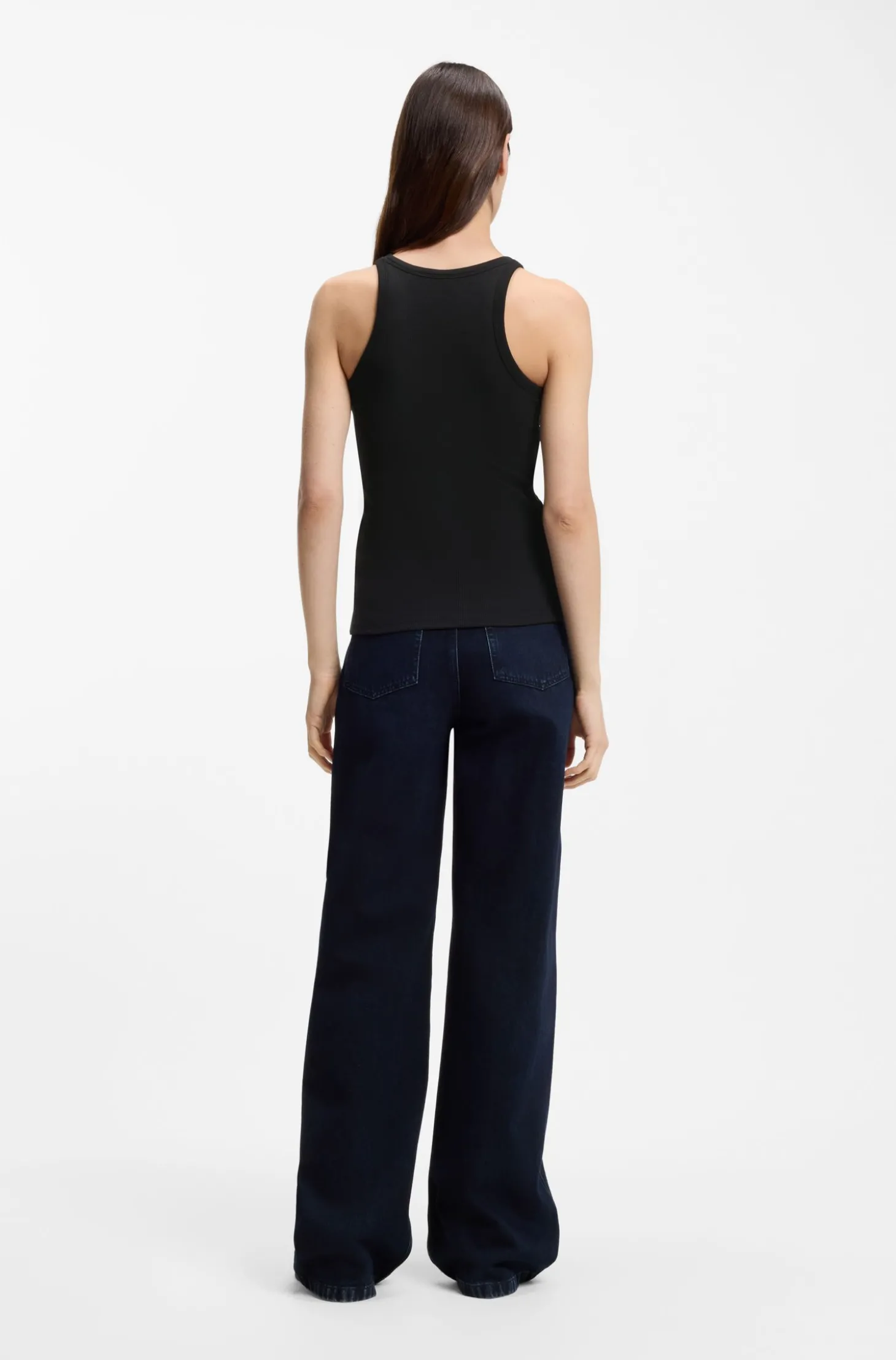 Tanktop aus Stretch-Baumwolle mit Racerback