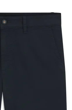 Tapered-Fit Hose aus Baumwoll-Satin mit Elasthan-Anteil