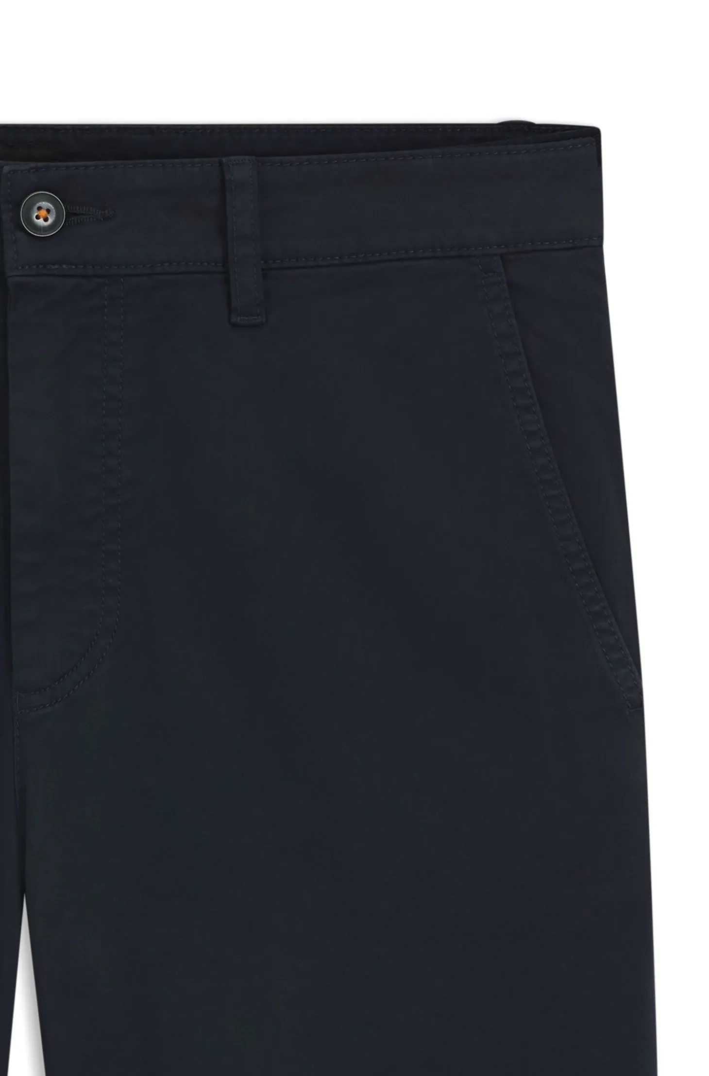 Tapered-Fit Hose aus Baumwoll-Satin mit Elasthan-Anteil