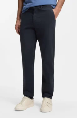 Tapered-Fit Hose aus Baumwoll-Satin mit Elasthan-Anteil