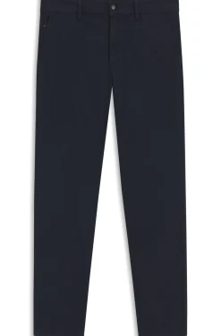 Tapered-Fit Hose aus Baumwoll-Satin mit Elasthan-Anteil
