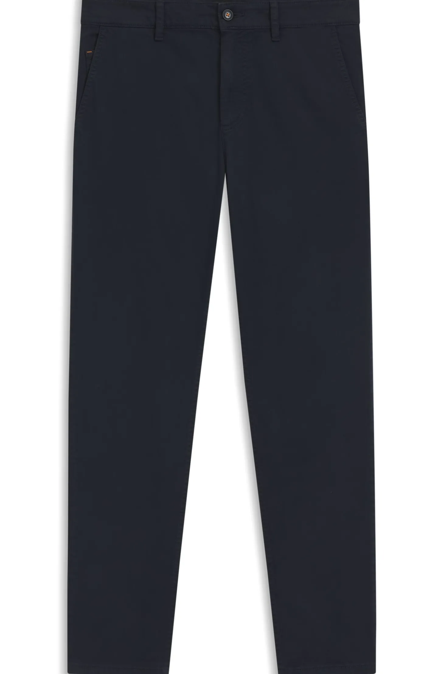 Tapered-Fit Hose aus Baumwoll-Satin mit Elasthan-Anteil