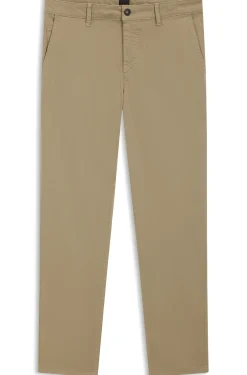 Tapered-Fit Hose aus Baumwoll-Satin mit Elasthan-Anteil