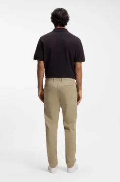 Tapered-Fit Hose aus Baumwoll-Satin mit Elasthan-Anteil