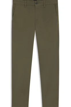 Tapered-Fit Hose aus Baumwoll-Satin mit Elasthan-Anteil