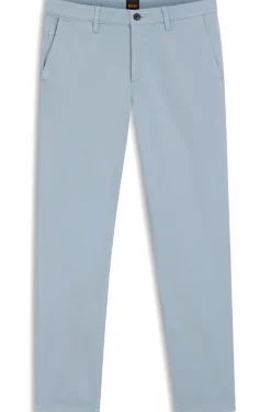 Tapered-Fit Hose aus Baumwoll-Satin mit Elasthan-Anteil