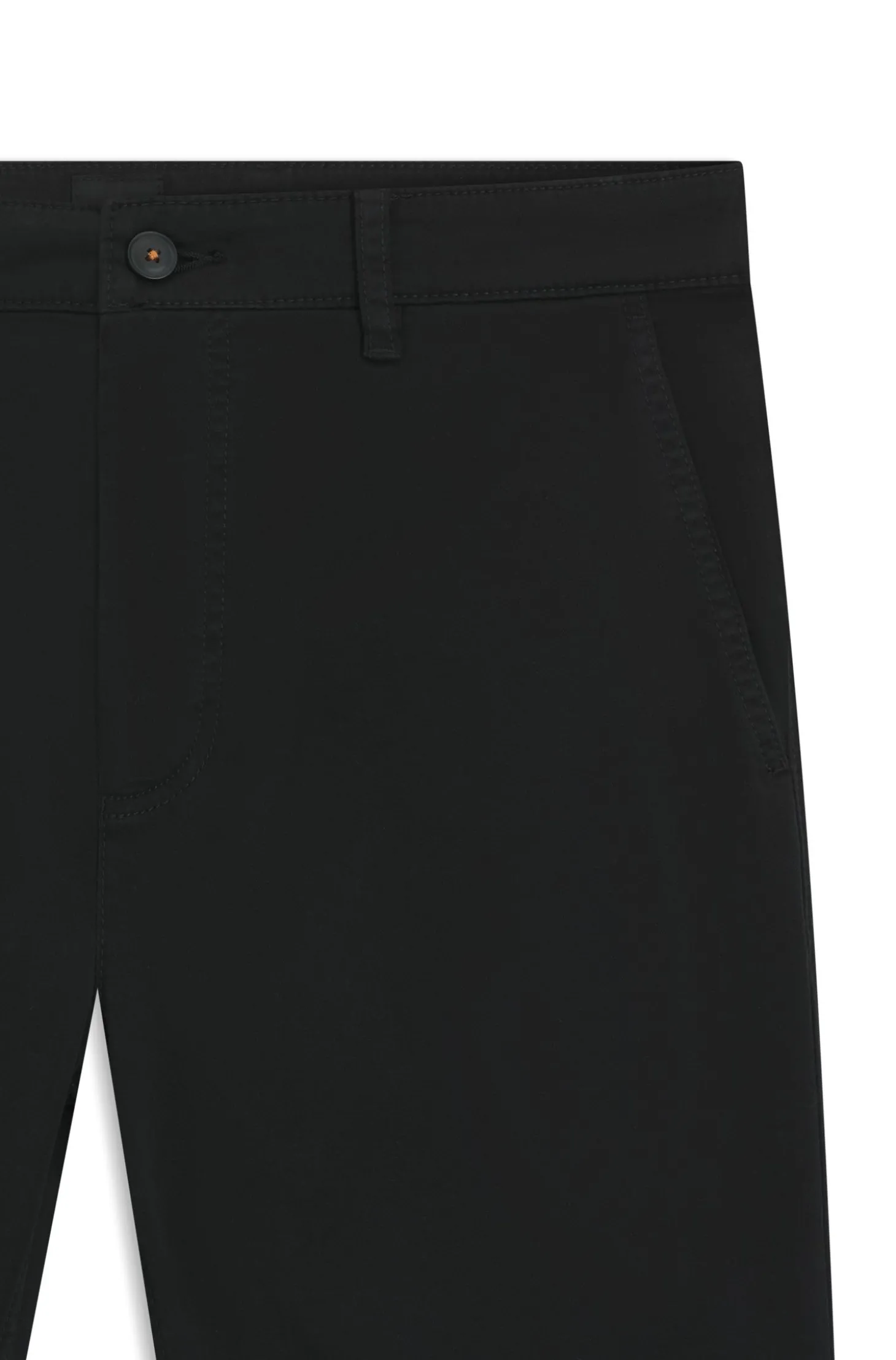 Tapered-Fit Hose aus Baumwoll-Satin mit Elasthan-Anteil