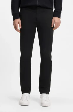 Tapered-Fit Hose aus Baumwoll-Satin mit Elasthan-Anteil