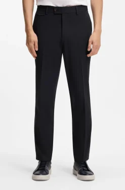 Tapered-Fit Hose aus bügelleichter Stretch-Baumwolle-Popeline