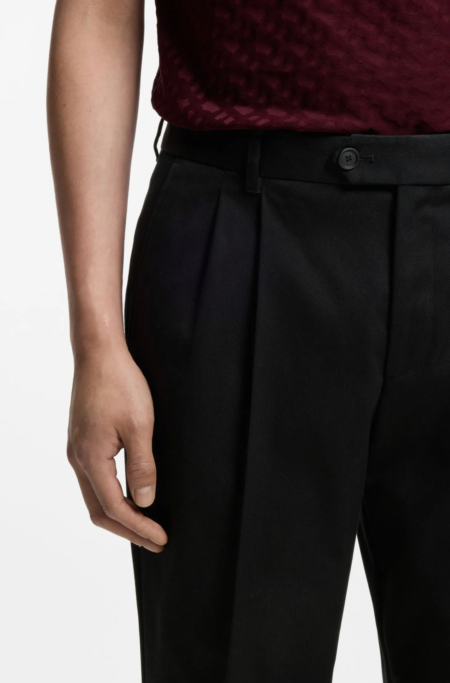 Tapered-Fit Hose aus elastischem Baumwoll-Twill
