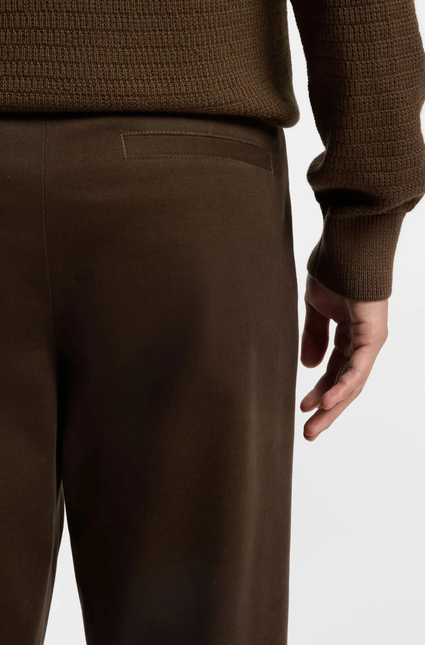 Tapered-Fit Hose aus gebürsteter Stretch-Baumwolle