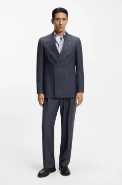 Tapered-Fit Hose aus Schurwolle mit dezentem Muster