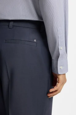 Tapered-Fit Hose aus Schurwolle mit dezentem Muster