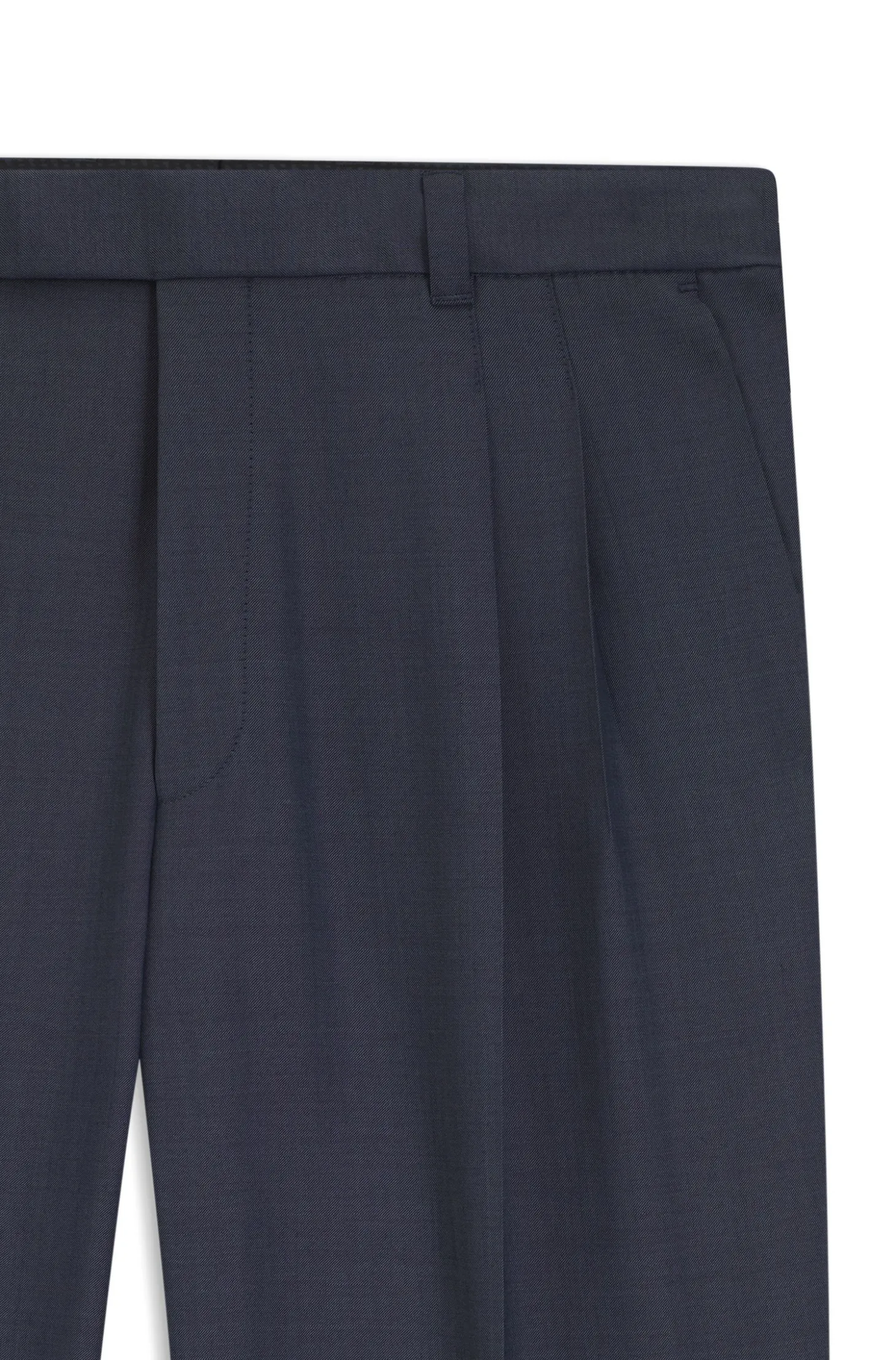 Tapered-Fit Hose aus Schurwolle mit dezentem Muster
