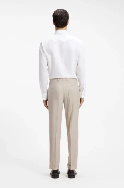 Tapered-Fit Hose aus Schurwolle mit Seide
